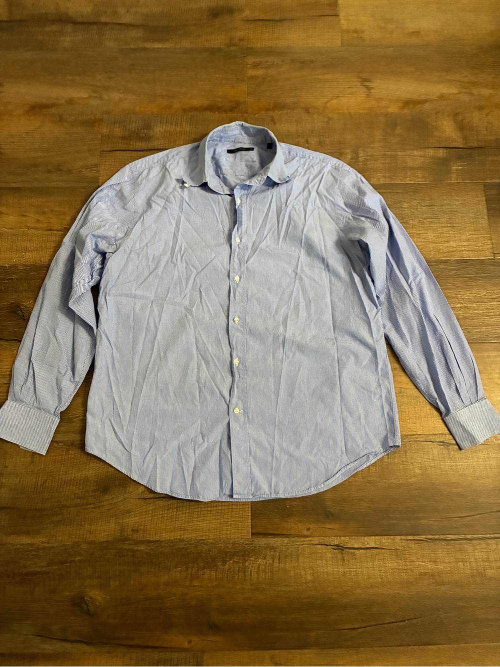 Valentino Light Blue Striped Dress Shirt